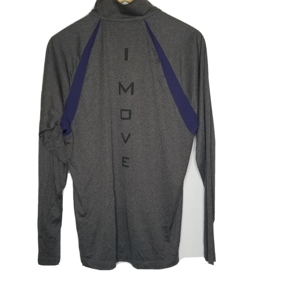 Alo Yoga Gray Blue 1/4 Zip Long Sleeve Pullover Shirt Men Athletic Gym Sz M - Picture 8 of 11